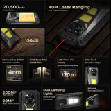 Doogee V Max LR 5G Rugged VIP Edition | Laser Measure | 16GB + 512GB | 20500mAh | 200MP Samsung Camera - Black - Doogee