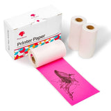 [3 PACK] Phomemo 50mm Thermal Coloured Label Paper Roll 3.5m Purple/Rose-Red/Orange - Gaming Phomemo