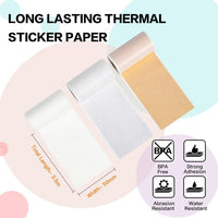 [3 PACK] Phomemo 50mm Thermal Transperant Coloured Label Paper Roll 3.5m Clear/Semi-Clear/Gold - Gaming Phomemo