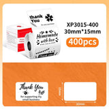 20mm Phomemo Pre-Cut Thermal Label Roll White - 30x15mm - 400 labels - Phomemo