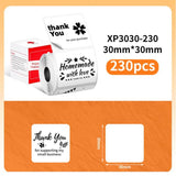 20mm Phomemo Pre-Cut Thermal Label Roll White - 30x30mm - 230 labels - Phomemo