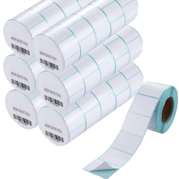 [30 PACK] 40x30mm Pre-Cut direct Thermal Label Roll White 700 Labels per - Noco