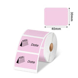 3 PACK - 40x30mm Phomemo Pre-Cut Thermal Label Roll Blue/Pink/Khaki 230 Labels per Roll - Phomemo