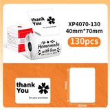 40mm Phomemo Pre-Cut Thermal Label Roll White - 40x70mm - 130 Labels - Phomemo