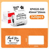 45mm Phomemo Pre-Cut Thermal Label Roll White - 45x20mm - 320 Labels - Phomemo