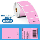 57 to 90mm Phomemo Pre-Cut Thermal Label Roll Mixed Sizes and Colours - 57x32mm - Pink Rectangle - Phomemo