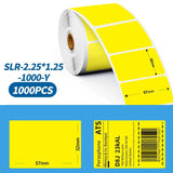 57 to 90mm Phomemo Pre-Cut Thermal Label Roll Mixed Sizes and Colours - 57x32mm - Yellow Rectangle - Phomemo