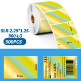 57 to 90mm Phomemo Pre-Cut Thermal Label Roll Mixed Sizes and Colours - 57x32mm - Gold Rectangle - Phomemo