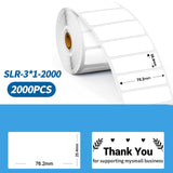 76.2mm Phomemo Pre-Cut Thermal Label Roll Mixed - 76.2x25.4mm - White - Phomemo