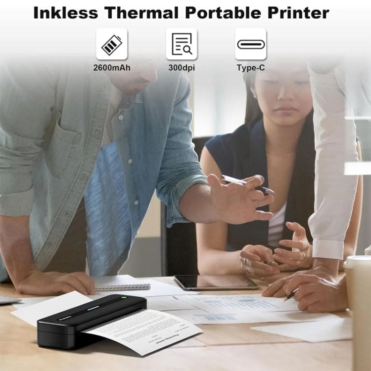 Phomemo M832 Mini Drucker, Mobiler Drucker A4 für Unterwegs & Zuhause, Thermodrucker Kompatibel mit Android und iOS, Bluetooth Nadeldrucker Unterstützt 210x297mm A4 Thermopapier, Grau Phomemo M832 Mini Drucker, Mobiler Drucker A4 für Unterwegs & Zuhause, Thermodrucker Kompatibel mit Android und iOS, Bluetooth Nadeldrucker Unterstützt 210x297mm A4 Thermopapier, Grau