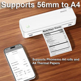 Yesido SP11 Portable A4 Thermal Printer | Rechargeable Mobile Printing Machine for Home & Office - Yesido