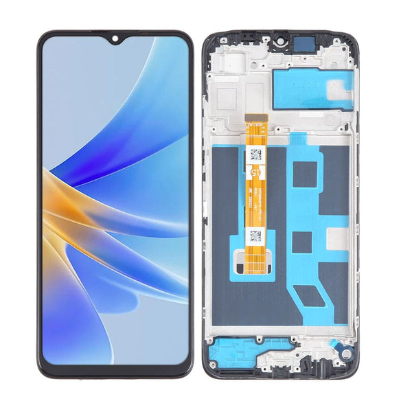OPPO A17 LCD Screen Complete with front frame - PART ONLY - NOCO