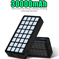 PS-900 30000mAh AC/Solar Dual Recharging Power Bank LED Camping/Work Light Panel - charger Noco