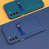 Pastels Matte TPU Protective Cover with Card Slot for Samsung Galaxy S22+ - Cover Noco