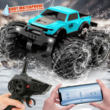 8860 1/16 Scale 4WD Amphibious Remote Control Off-Road Car - Blue - JJRC