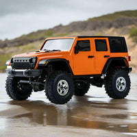 JJRC RC C8801 4WD Rock Crawler Throttle Limits LED Lights Metal Gear Servo - Orange - JJRC
