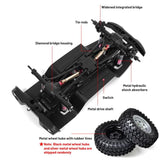 JJRC RC C8801 PRO Warrior 4WD Rock Crawler Throttle Limits LED Lights Upgraded Shocks - JJRC