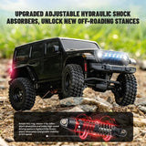 JJRC RC C8801 PRO Warrior 4WD Rock Crawler Throttle Limits LED Lights Upgraded Shocks - JJRC