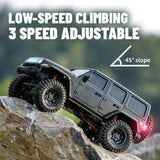 JJRC RC C8801 PRO Warrior 4WD Rock Crawler Throttle Limits LED Lights Upgraded Shocks - JJRC