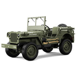JJRC C8815 1/10 Scale 4WD RC Military Utility Truck Off-Road With LED Lights - Green - JJRC