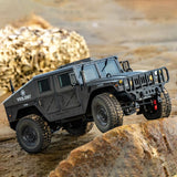 JJRC C8835 RC Off-Road Heavy Duty Military Crawler with Metal Chassis & LED Lights - Black - JJRC