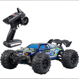JJRC RC Q132 4WD Monster Buggy Up to 38km/h 390 Motor Metal parts LED Lights - Blue - JJRC