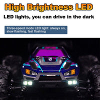 JJRC RC Q132A 4WD Monster Buggy Up to 38km/h 390 Brushless Motor Metal parts LED Lights - JJRC