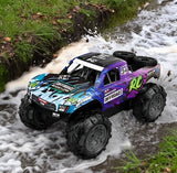 JJRC Q205 Amphibious RC Truck 4X4 Rubber Tyres Wet or Dry Running - Purple - JJRC