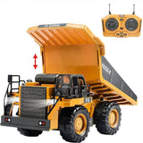 NC 258E RC Dump Truck Tippable Metal Bed Engine Sounds Headlights NOCO