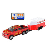1:64 Mini Alloy RC Car with Lights | Metal Alloy | Trailer - Fearless Red - Noco