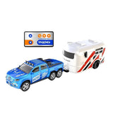 1:64 Mini Alloy RC Car with Lights | Metal Alloy | Trailer - Racing Blue - Noco