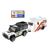 1:64 Mini Alloy RC Car with Lights | Metal Alloy | Trailer - Speed King White - Noco