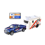 1:64 Mini Alloy RC Car with Lights | Metal Alloy | Trailer - Extreme Blue - Noco
