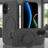 iPhone 17 Silicone MagSafe Rear Cover With Ring Stand - Carbon Black - RedPepper