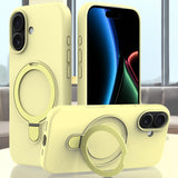 iPhone 17 Silicone MagSafe Rear Cover With Ring Stand - Lemon - RedPepper