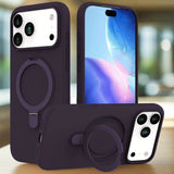 iPhone 17 Pro Silicone MagSafe Rear Cover With Ring Stand - Deep Purple - RedPepper