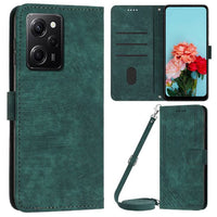 Redmi Note 12 Pro 5G / Poco X5 Pro 5G Wallet Flip Cover Card Slots Shoulder Lanyard - Green - Cover Noco