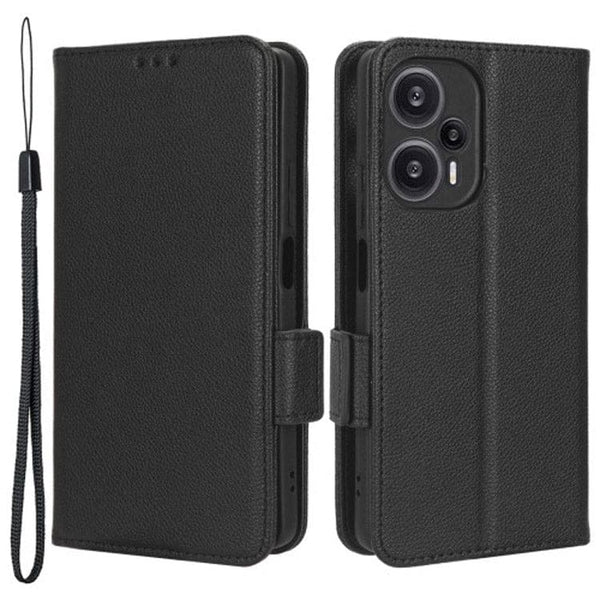Redmi Note 12 Turbo 5G Wallet Flip Cover Card Holder - Black - Cover Noco