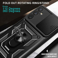 Samsung Galaxy A34 Armor Rugged Sliding Camera Cover with Metal Ring/Stand - Cover Noco