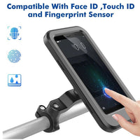 Waterproof Motorcycle/Bike Phone Mount Enclosure. Touch Screen Usable Alloy Mount Magnetic Pad - Cover Rock