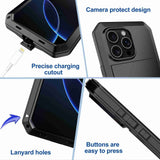 Apple iPhone 16 Pro Max RedPepper Rugged Metal Heavy Duty Full Cover Tempered Glass Screen Protector - RedPepper