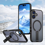 iPhone 17 Kalebol Honeycomb Cooling MagSafe Holder Case With Stand - RedPepper