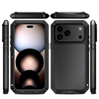 Apple iPhone 17 Pro Max RedPepper Rugged Metal Heavy Duty Full Cover Tempered Glass Screen Protector - RedPepper