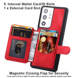 Samsung Galaxy S21 Ultra Deluxe RFID Shielded Rear 5 Card Wallet Cover - Cover Noco