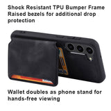 Samsung Galaxy S23 Ultra Deluxe RFID Shielded Rear 5 Card Wallet Cover - Cover Noco