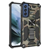 Samsung Galaxy S21 FE Shockproof Camo Folding Stand Rugged Cover - Khaki - Cover Noco
