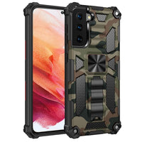 Samsung Galaxy S21 Shockproof Camo Folding Stand Rugged Cover - Khaki - Cover Noco