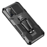 Samsung Galaxy A02S Armor Rugged Protective Cover with Belt Clip/Stand - Black - Cover Noco
