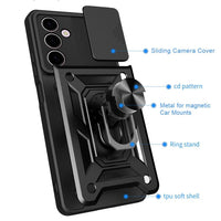 Samsung Galaxy A24 4G Sliding Camera Cover Protective Case with Ring/Stand - Cover Noco