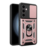 Samsung Galaxy A24 4G Sliding Camera Cover Protective Case with Ring/Stand - Pink - Cover Noco